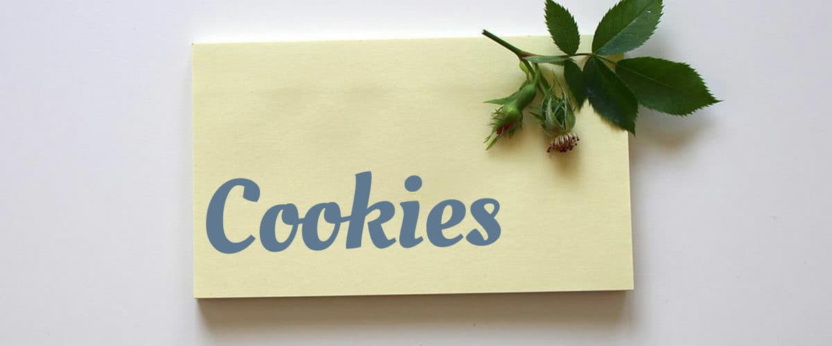 Schild mit Aufschrift "Cookies"