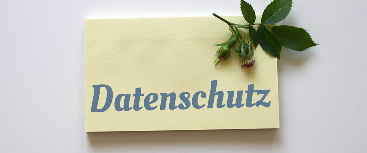 Schild mit Aufschrift "Datenschutz"