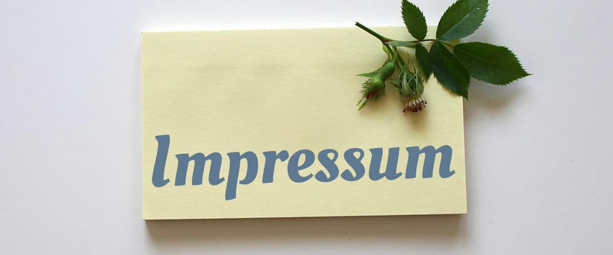 Schild mit Aufschrift "Impressum"