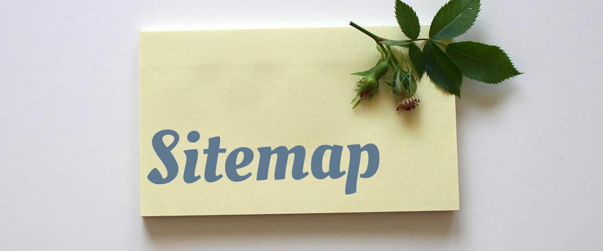 Schild mit Aufschrift "Sitemap"